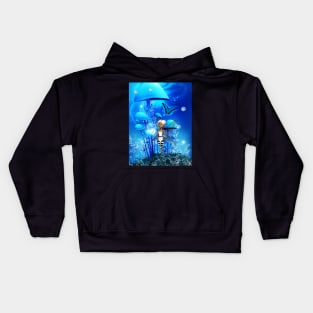 Cute playing fairy Kids Hoodie